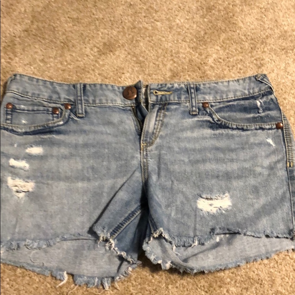Free People denim cut-off shorts